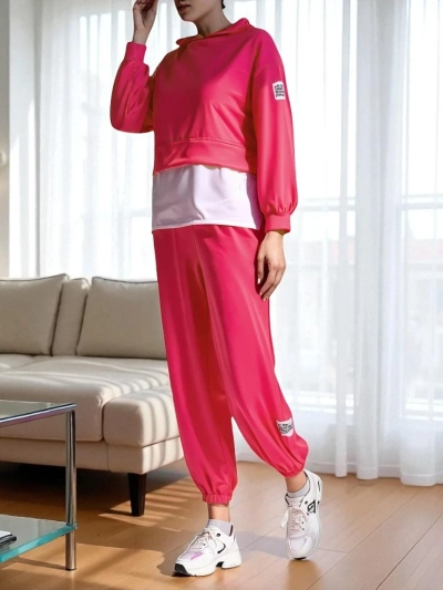 Ensemble en coton Royalfashion pour femmes avec insert de chemise