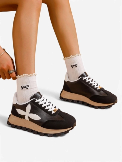 Royalfashion Baskets de sport pour femmes sur une semelle plus épaisse Aloqa