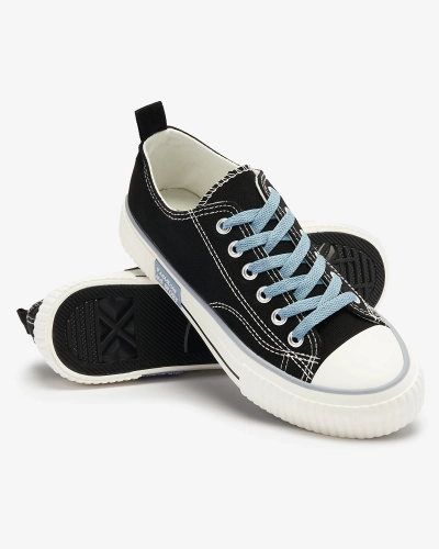 Baskets à lacets noires pour femme Tasabba- Footwear