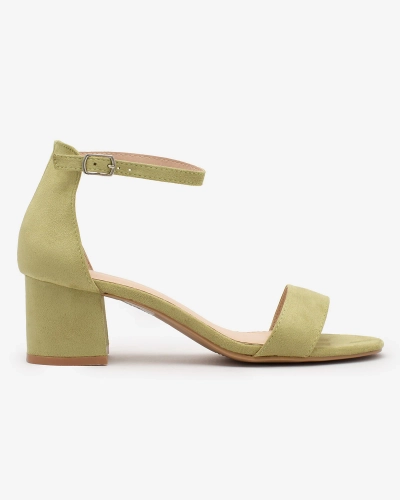 Royalfashion Sandales basses à talon aiguille pour femme Vert Mesteri