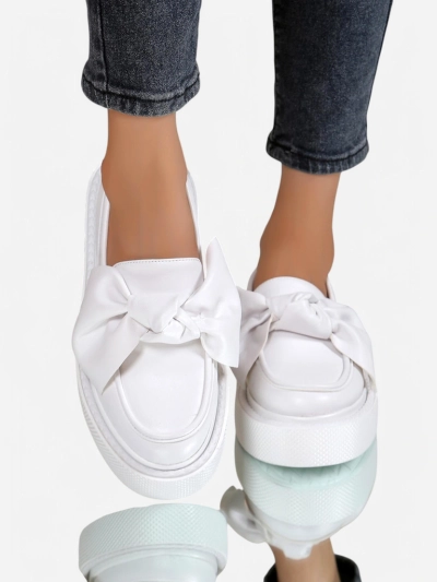 Royalfashion Mocassins élégants pour femmes avec un nœud Ortto