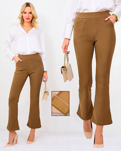 Royalfashion Leggings en éco-cuir pour femme noir a'la bells