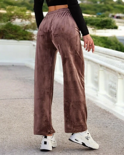 Royalfashion Pantalon de survêtement femme a'la velour