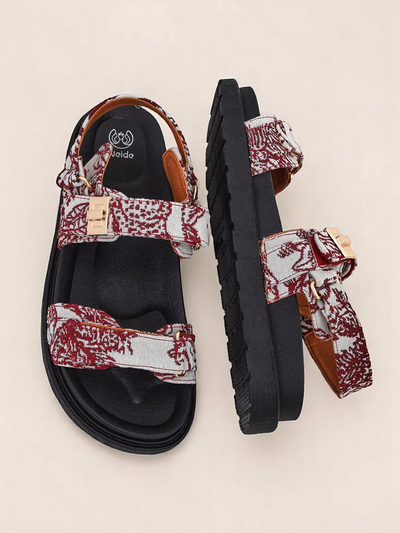 Sandales Royalfashion pour femme avec imprimé Aloé