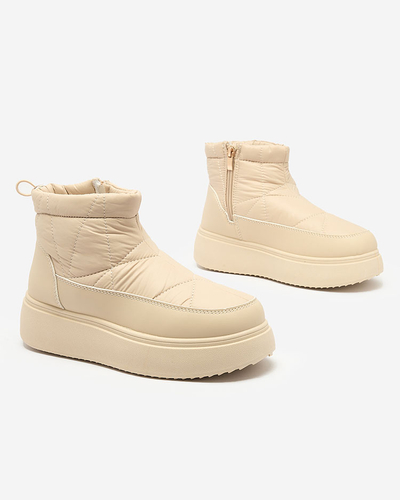 Royalfashion Bottes de neige à enfiler pour femme en beige Armeda