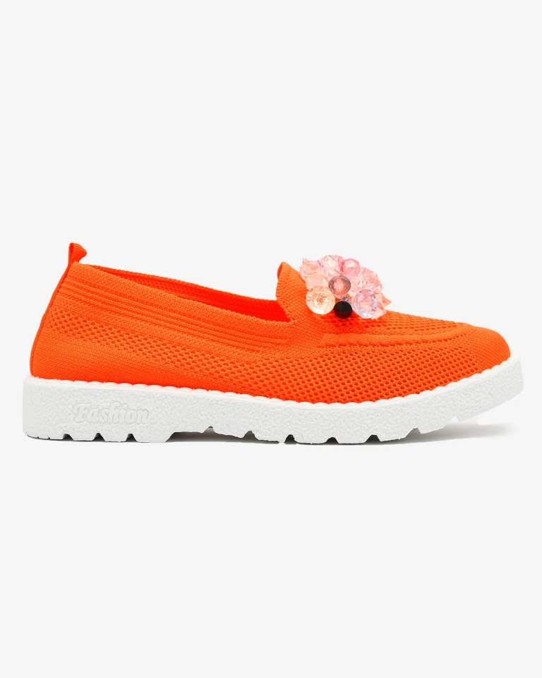 Royalfashion Demi-pointes à enfiler pour femmes Orange Enweta