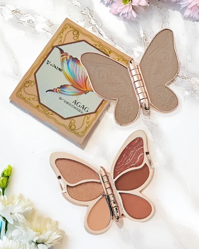 Palette de 6 fards à paupières en forme de papillon 0112g