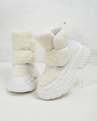 Royalfashion Bottes de neige pour femme avec peau de mouton Segulla