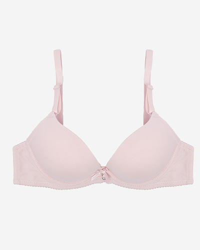 Soutien-gorge push up lisse pour femmes en rose - Sous-vêtements