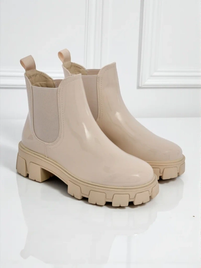 Royalfashion Bottines à semelle massive en cuir écologique verni Calista Weide