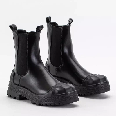 Bottes hautes pour femmes noires de Norvis - Chaussures