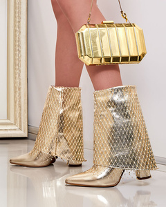 Royalfashion Bottes pour femmes avec maille ornée Siamondes