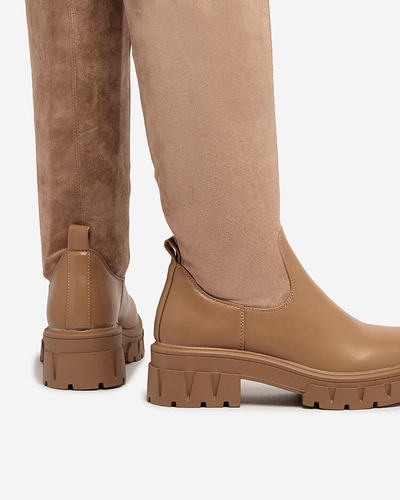 Royalfashion Bottines à enfiler marron clair pour femme Retamon