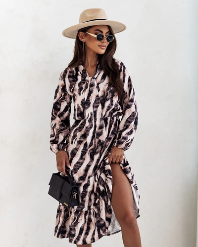 Robe midi Royalfashion pour femmes avec imprimé