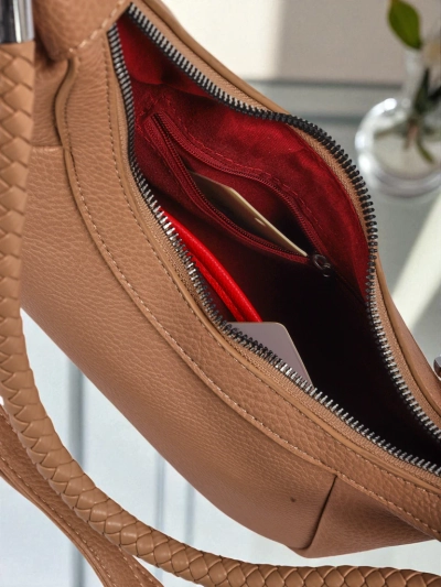 Royalfashion Petit sac à main pour femme en cuir écologique avec sangle décorative Lacquea