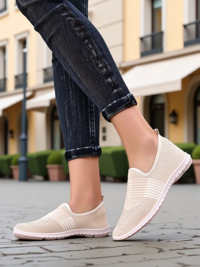 Royalfashion Chaussures de sport à enfiler pour femmes Ollabes
