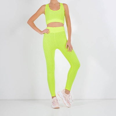 Tenue de sport femme jaune fluo - Vêtements