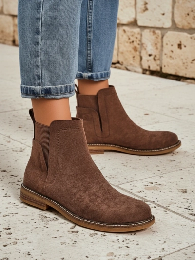 Bottines Chelsea pour femmes en éco-daim Veysi