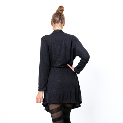 Cardigan noir noué pour femme - Vêtements