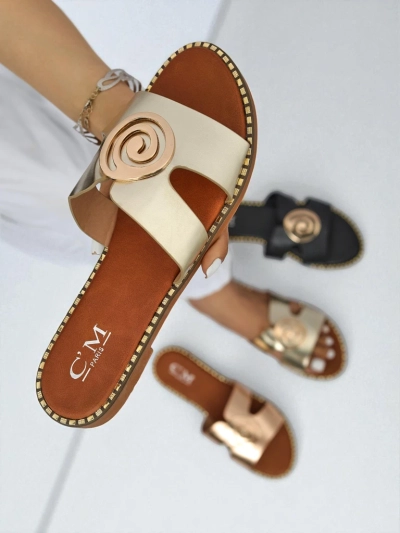 Royalfashion Mules plates pour femme Glam Bliss