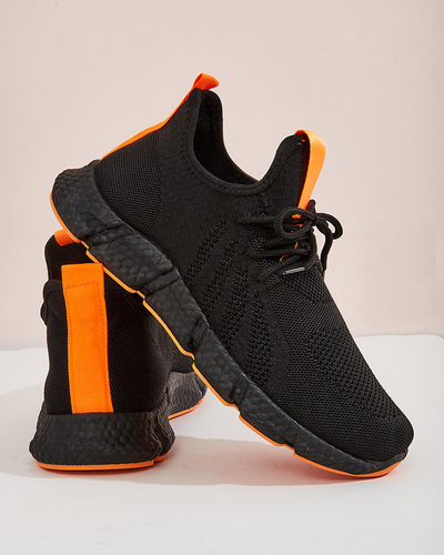 Chaussures de sport femme Bommgi noir et orange - Chaussures