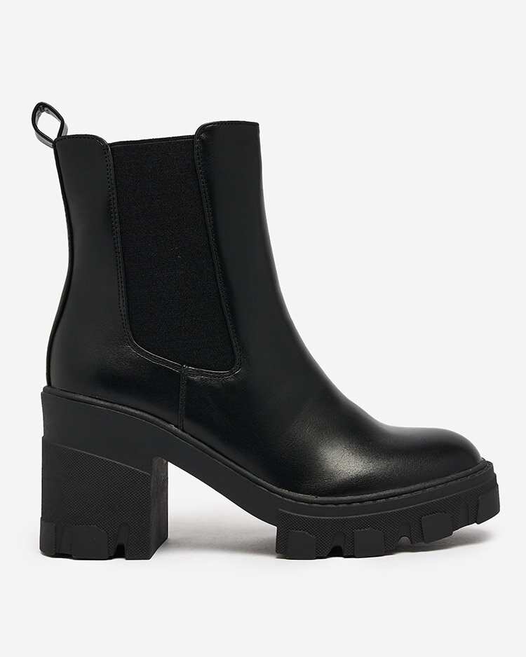 Royalfashion Bottes noires à talon aiguille Atherta pour femme