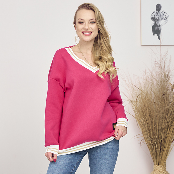 Sweat-shirt isolé pour femme en fuchsia- Vêtements