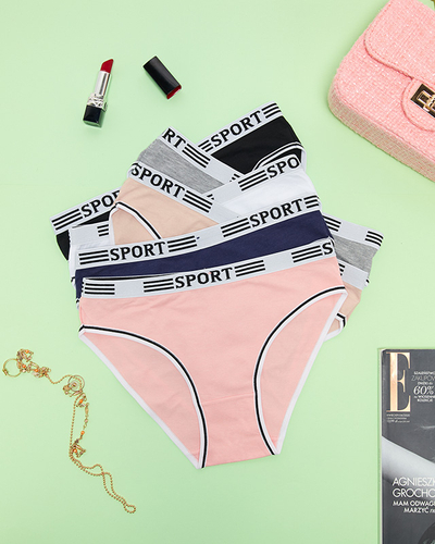Un ensemble de culottes en coton pour femmes avec un caoutchouc sportif 6 / paquet - Sous-vêtements