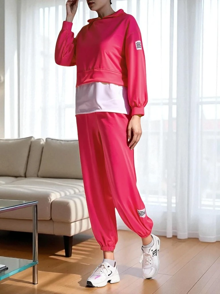 Ensemble en coton Royalfashion pour femmes avec insert de chemise