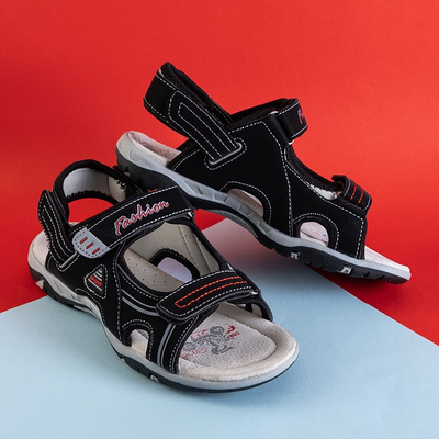 Sandales garçon noires Monekin velcro - Footwear