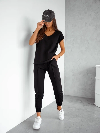 Ensemble décontracté en coton pour femmes Royalfashion avec des manches courtes