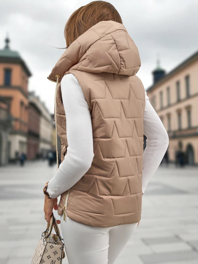 Gilet matelassé à capuche pour femmes Ash Crown