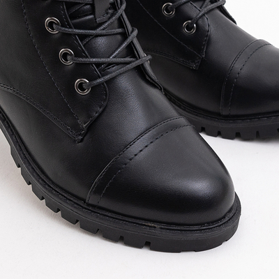 Bottines noires à lacets Sido- Footwear