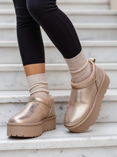 Royalfashion Bottes courtes pour femmes a'la bottes de neige Ozozi