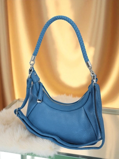 Royalfashion Petit sac à main pour femme en cuir écologique avec sangle décorative Lacquea