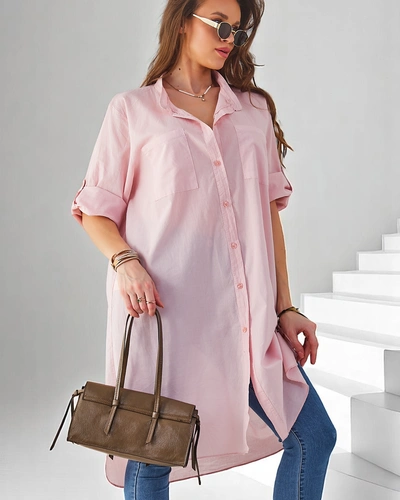 Chemise surdimensionnée en coton pour femmes Royalfashion