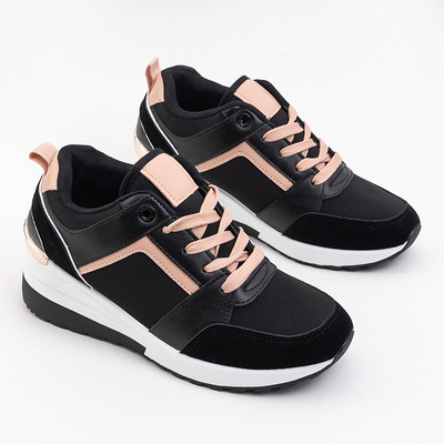 Baskets noires pour femmes avec un coin Pooja caché - Chaussures