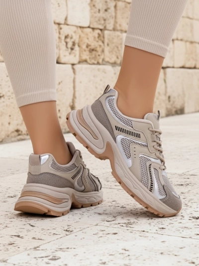Aurelia Luna baskets à lacets écru pour femmes Royalfashion