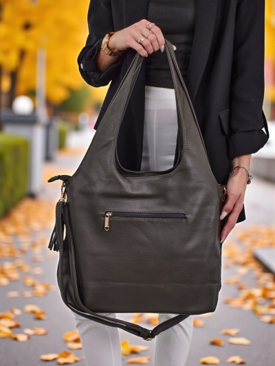 Grand sac shopper pour femme en cuir écologique Crystal Haven