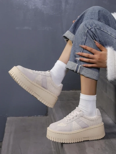 Royalfashion Sneakers à plateforme pour femmes Venusoe