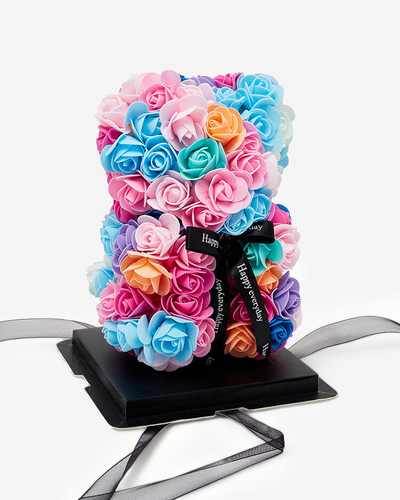 Ourson en peluche rose blanc - Accessoires