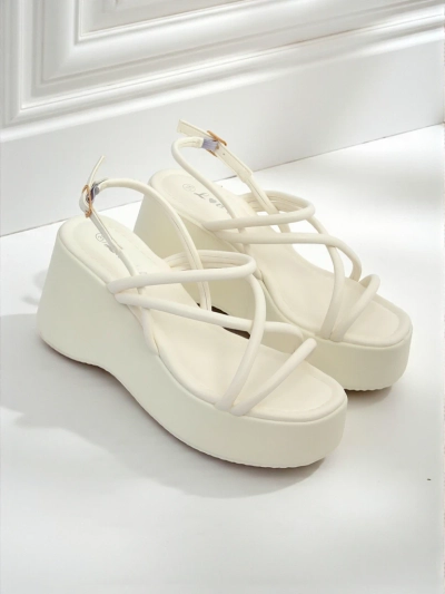 Royalfashion Sandales compensées pour femmes Skyline Straps