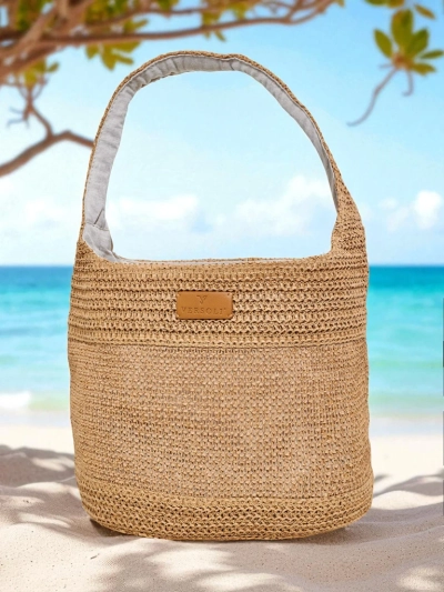 Royalfashion Grand sac en paille pour femme Marella Natura