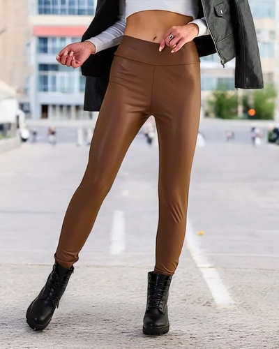 Royalfashion Leggings en éco-cuir pour femmes