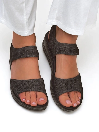 Royalfashion Sandales pour femmes à semelle épaisse Viva Flex