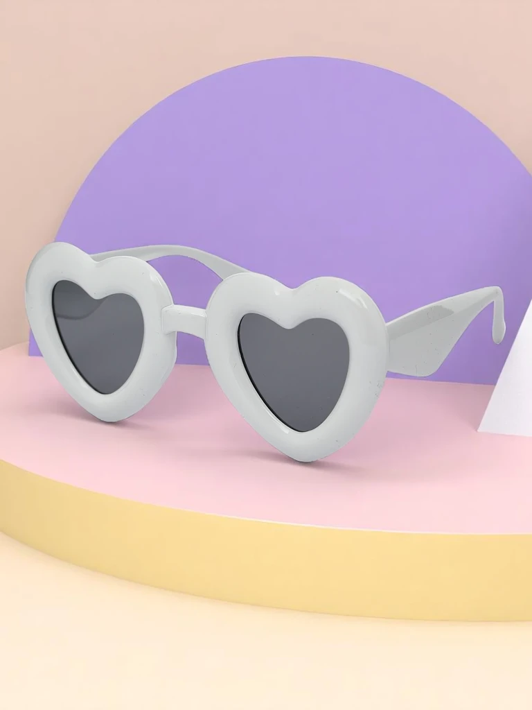 Royalfashion Lunettes de soleil pour enfants en forme de cœur