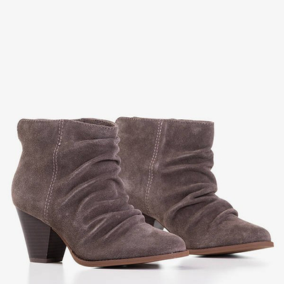 Bottines Holtien marron foncé à volants - Footwear