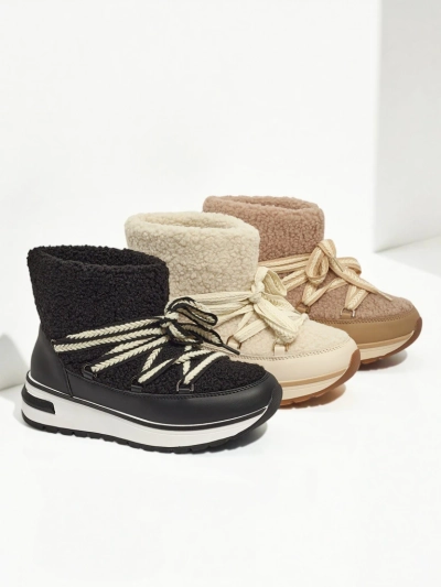 Bottes pour femmes style bottes de neige avec fourrure Verruna