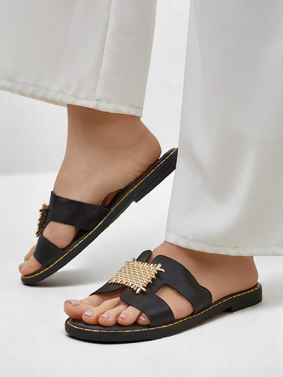 Royalfashion mules ornées pour femmes Crattes