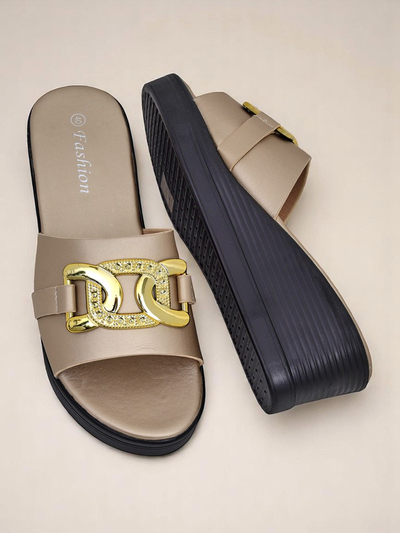 Royalfashion Sandales compensées femme Nolia